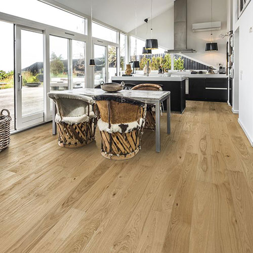 Инженерная доска Kahrs Herringbone Английская Елка Дуб CC Винтаж белое масло