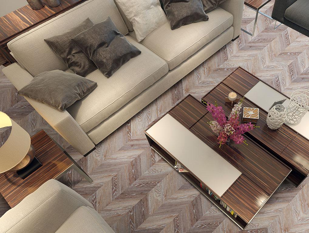 Напольное пробковое покрытие CorkStyle Chevron Brown клеевое