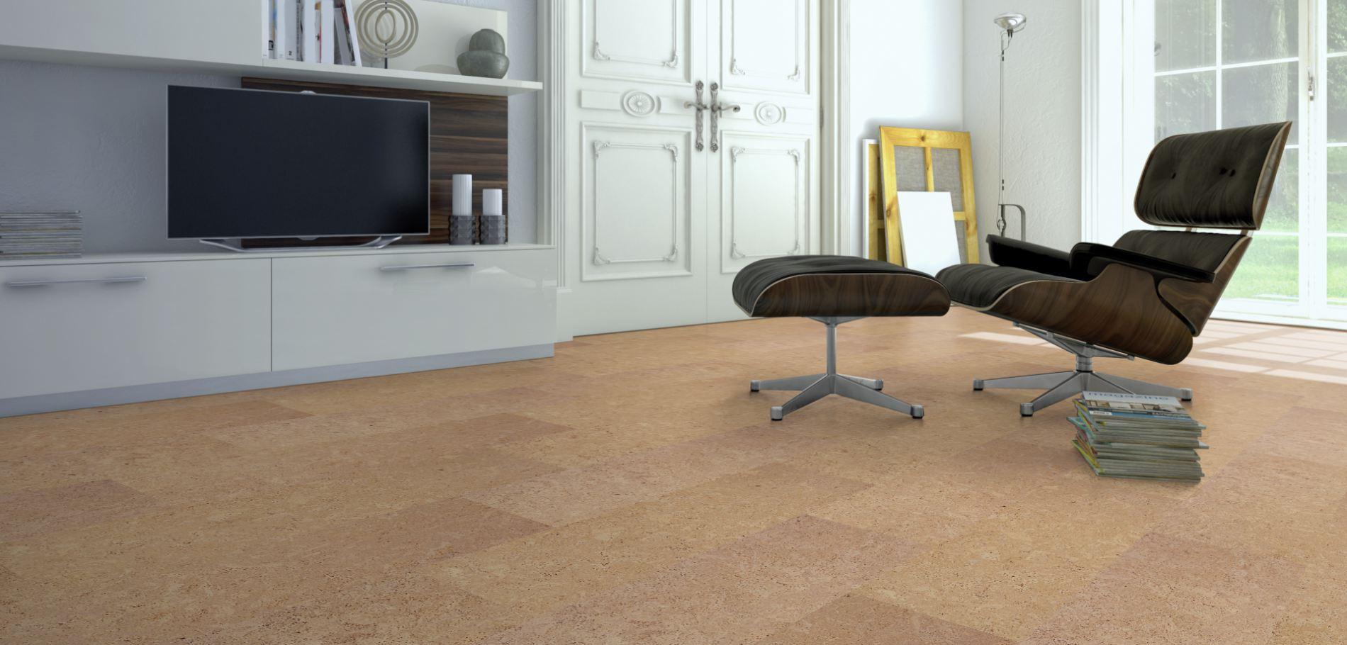 Напольное пробковое покрытие CorkStyle EcoCork Madeira Sand клеевое