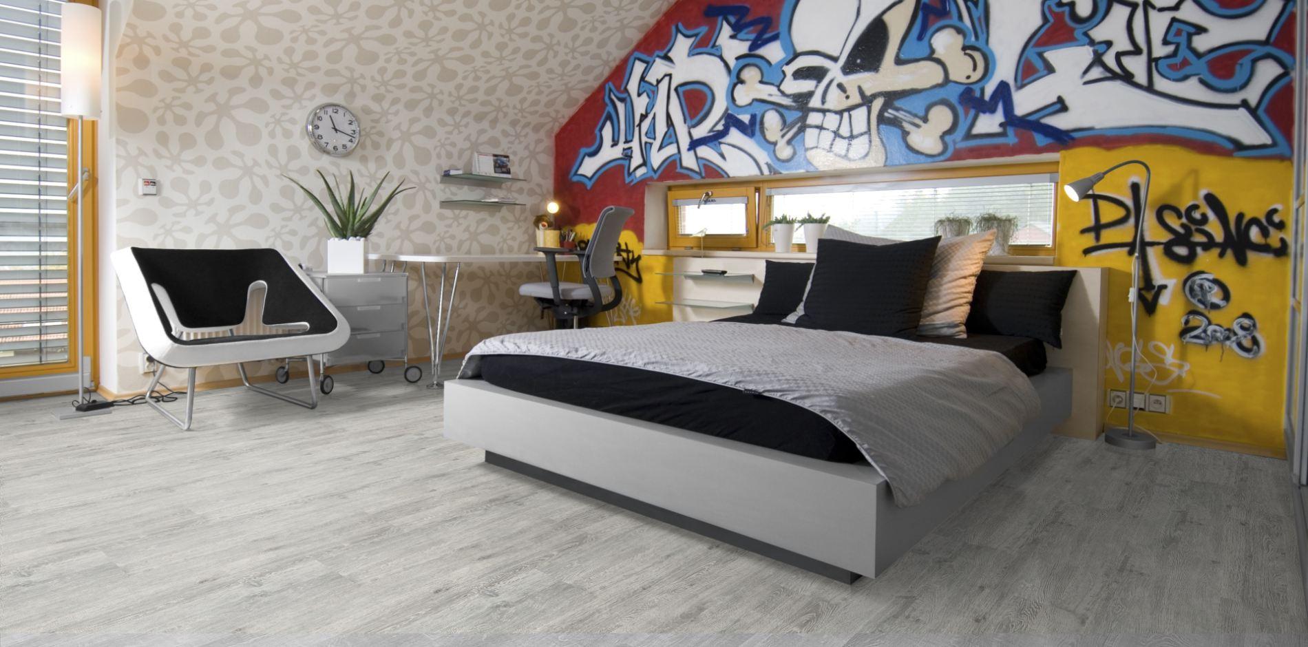 Напольное пробковое покрытие CorkStyle Wood Castle Oak White клеевое